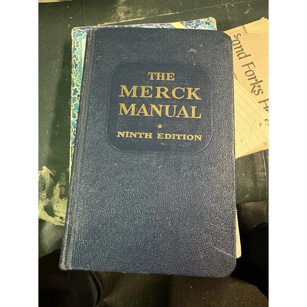 ** 1956 The Merck Manual Ninth Edition Diagnosis & Therapy Vintage Medical Book